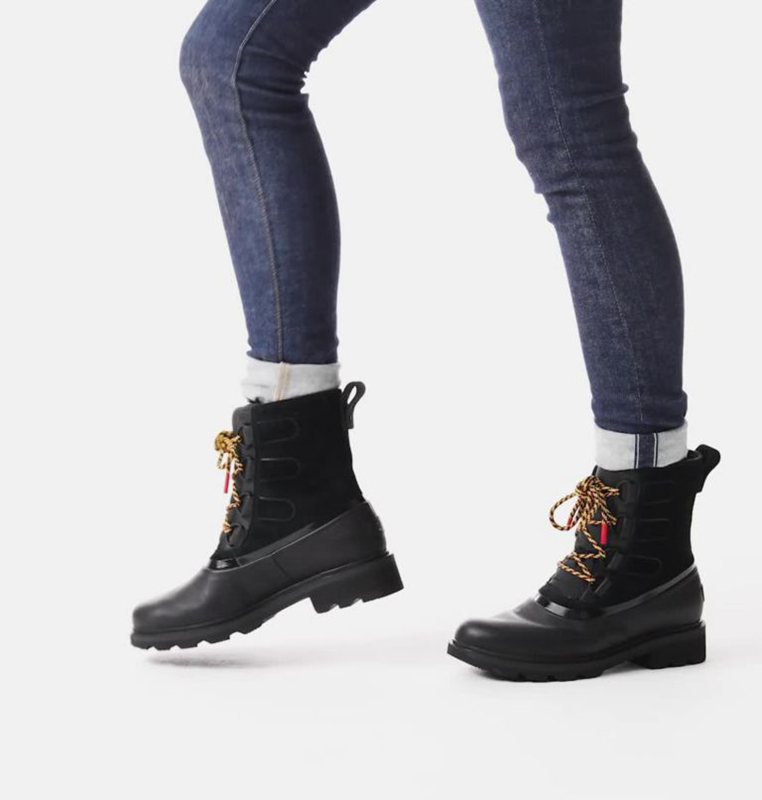 Sorel Kadın Lennox™ Street Lace Mid - Yağmur Bot Siyah - 324-RNCBPY